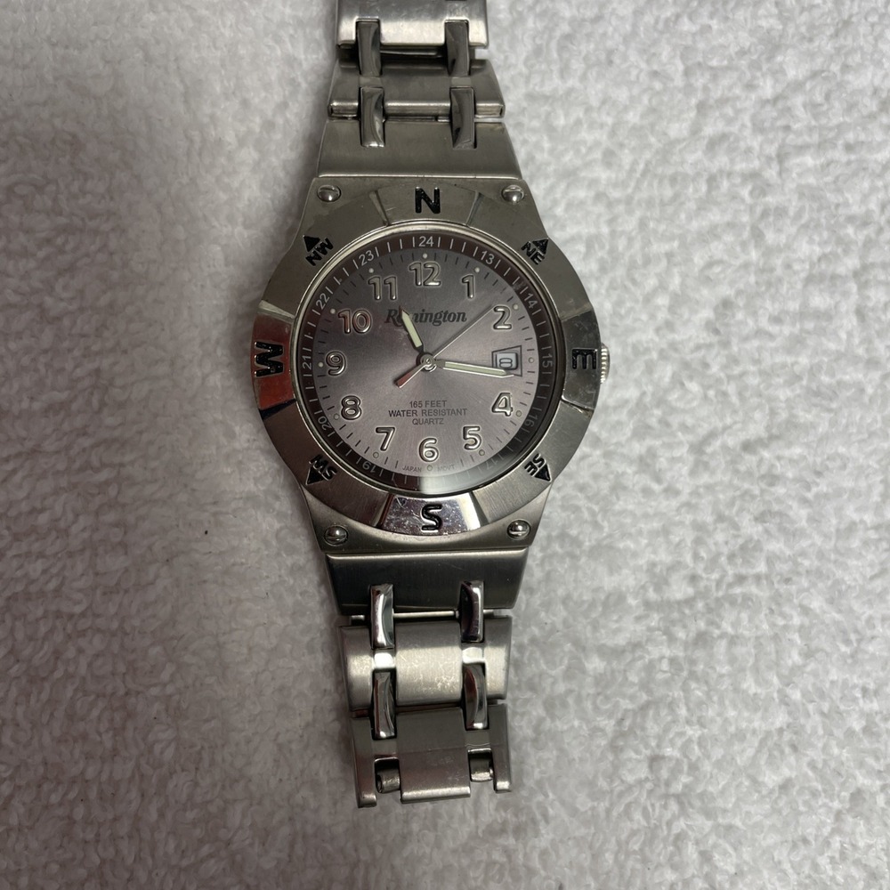 Remington Mens Stainless Steel Watch with Date and 165FT WR,   Quartz Watch #7